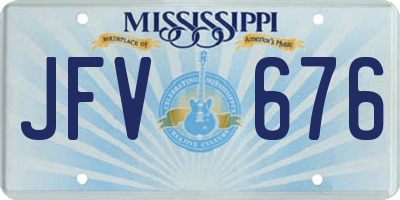 MS license plate JFV676