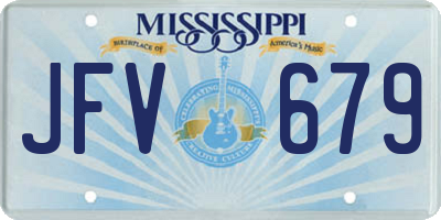 MS license plate JFV679