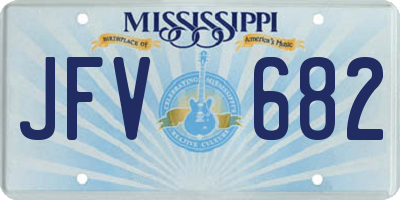 MS license plate JFV682