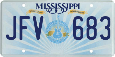 MS license plate JFV683