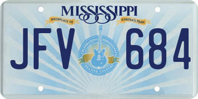 MS license plate JFV684
