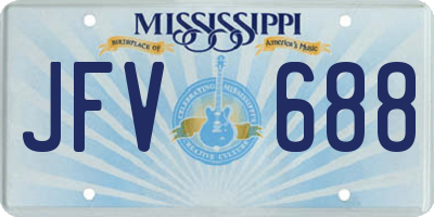MS license plate JFV688
