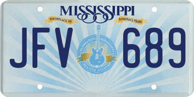 MS license plate JFV689