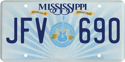 MS license plate JFV690