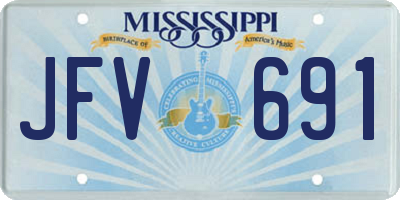 MS license plate JFV691