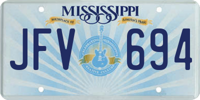 MS license plate JFV694