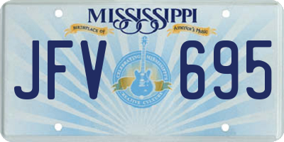 MS license plate JFV695