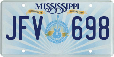 MS license plate JFV698