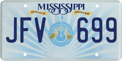 MS license plate JFV699