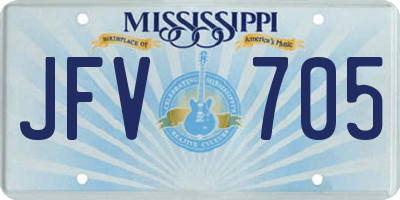 MS license plate JFV705