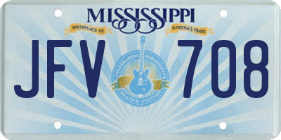 MS license plate JFV708