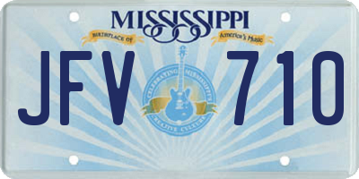 MS license plate JFV710