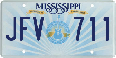 MS license plate JFV711