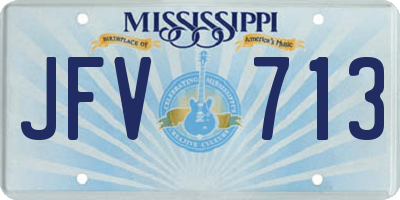 MS license plate JFV713