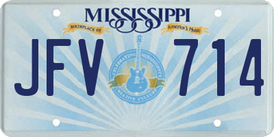 MS license plate JFV714