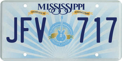 MS license plate JFV717