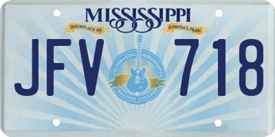 MS license plate JFV718