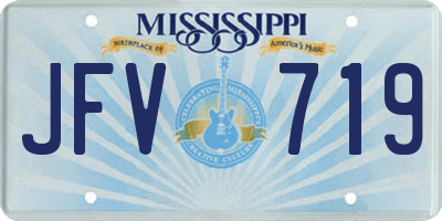 MS license plate JFV719