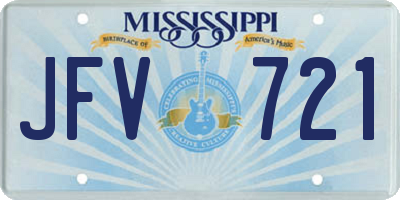 MS license plate JFV721