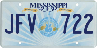 MS license plate JFV722