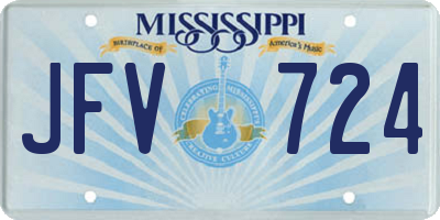 MS license plate JFV724