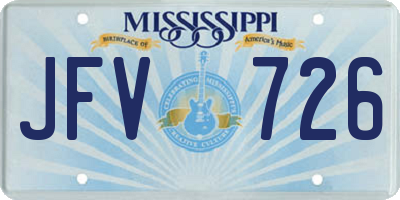 MS license plate JFV726