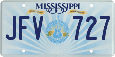 MS license plate JFV727