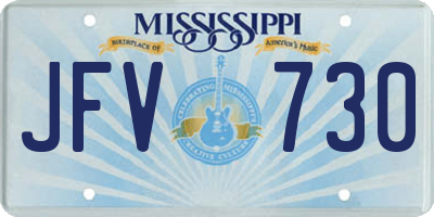 MS license plate JFV730