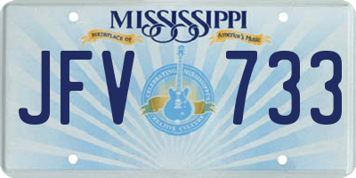MS license plate JFV733