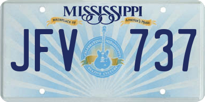 MS license plate JFV737