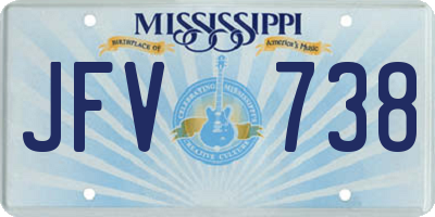 MS license plate JFV738