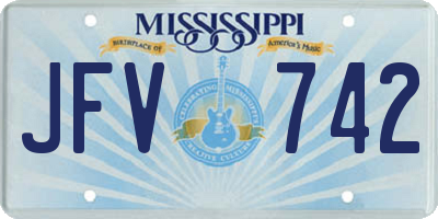 MS license plate JFV742