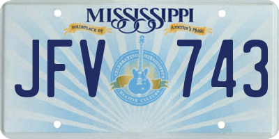 MS license plate JFV743