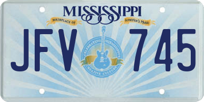 MS license plate JFV745