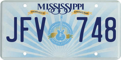 MS license plate JFV748