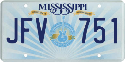 MS license plate JFV751