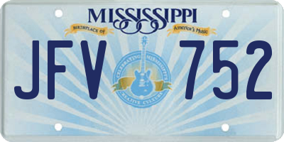 MS license plate JFV752