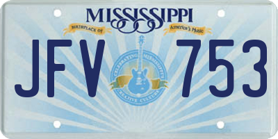 MS license plate JFV753