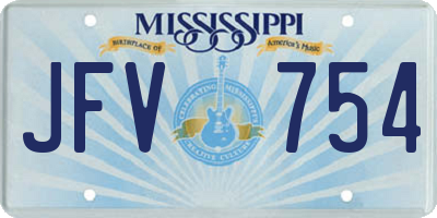 MS license plate JFV754