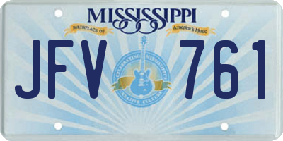 MS license plate JFV761