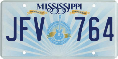 MS license plate JFV764
