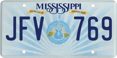 MS license plate JFV769