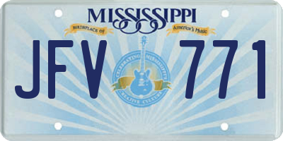 MS license plate JFV771