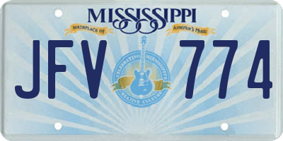 MS license plate JFV774