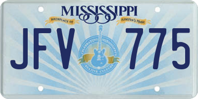 MS license plate JFV775