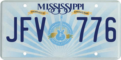 MS license plate JFV776