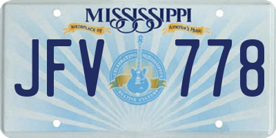 MS license plate JFV778
