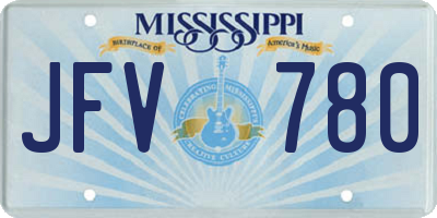 MS license plate JFV780
