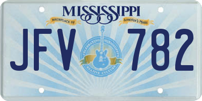 MS license plate JFV782