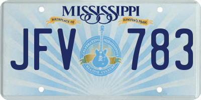 MS license plate JFV783